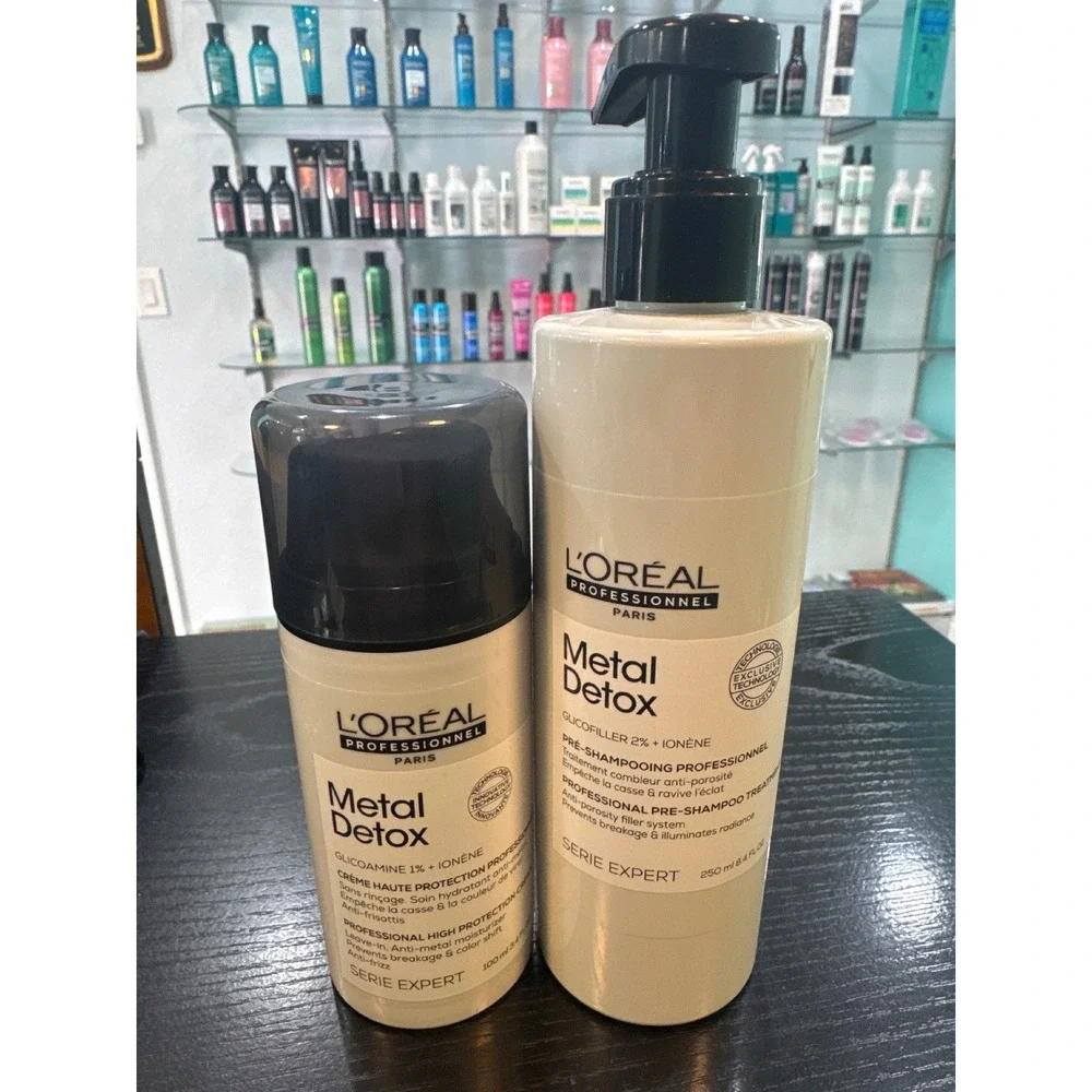 L'Oreal Professionnel Hair Treatment Set Metal Detox Beige NEW